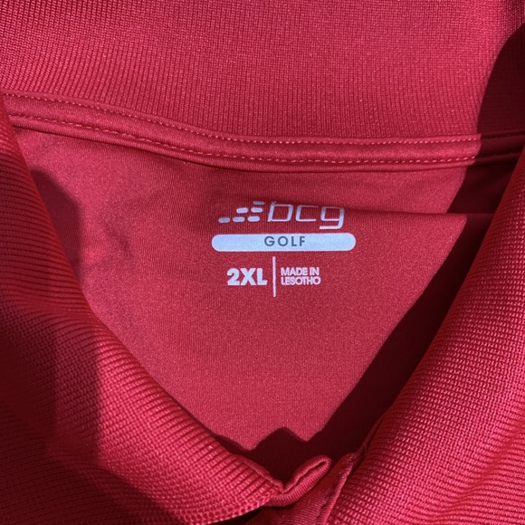 bcg Golf Men's Short Sleeve Collar Buttons Casual Polo Shirt Red Size 2XL - Picture 4 of 9